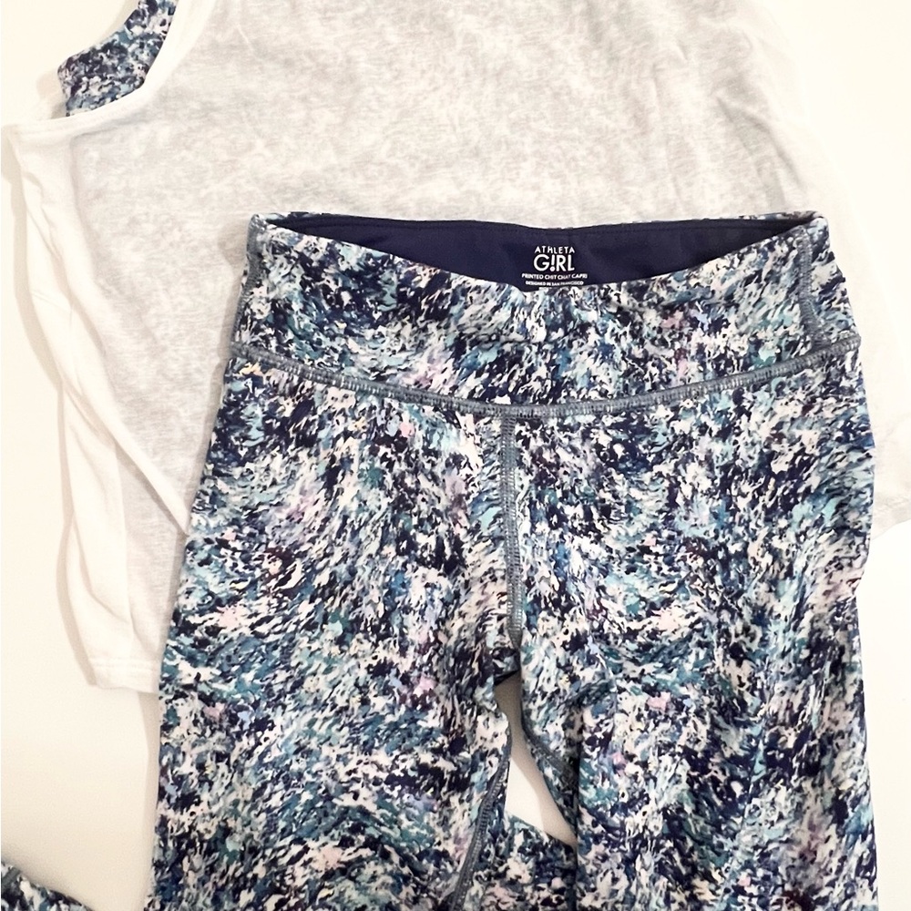 Athleta Girl Multicolor Patterned Tank Top and Capri
